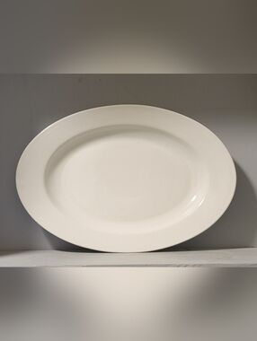 Lubiana Large White Heavy Porcelain Platter